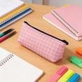 thumbnail image 1 of Summer Saving!Back_to_School Saving!School_Supplies!Under $1 dollars!Special Pencil Case Pouch, Pencil Case ForSolid-Color Pencil Pouch ForKorean Stationery Pouch ForAndCheckered Pencil Pouch, Pink, 1 of 6