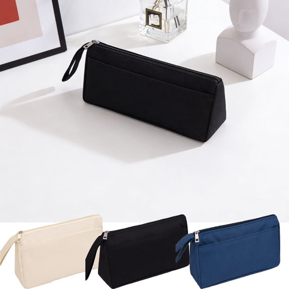 Summer Saving!Back_to_School Saving!School_Supplies!Under $1 dollars!Special Pencil Case Pouch, And Portable Large Capacity Pencil Case Stationery Bag, Black
