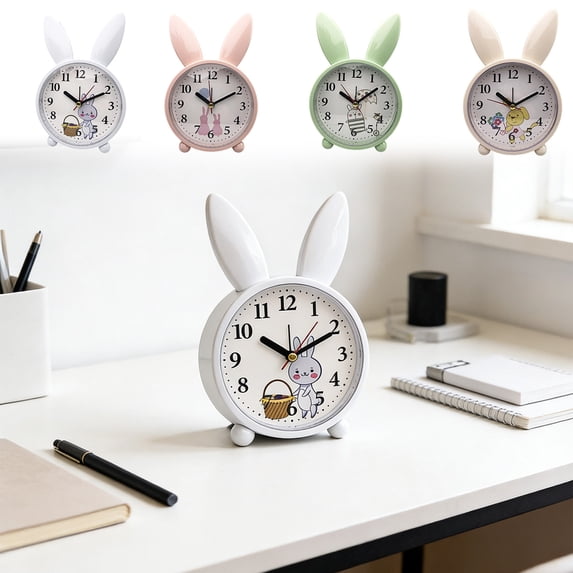 Summer Saving!Back_to_School Saving!School_Supplies!Under $5 dollars!Alarm Clocks for Bedrooms, Small Alarm Clock Bedroom Alarm ClockAlarm Clock, White