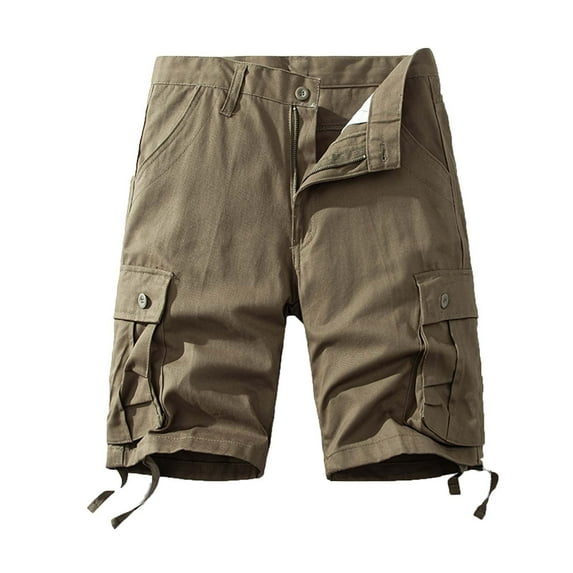 SROBPTY Mens Shorts,Summer Cargo Shorts for Men,Men's Plus Size Cargo Shorts Multi-Pockets Relaxed Summer Beach Shorts Pants