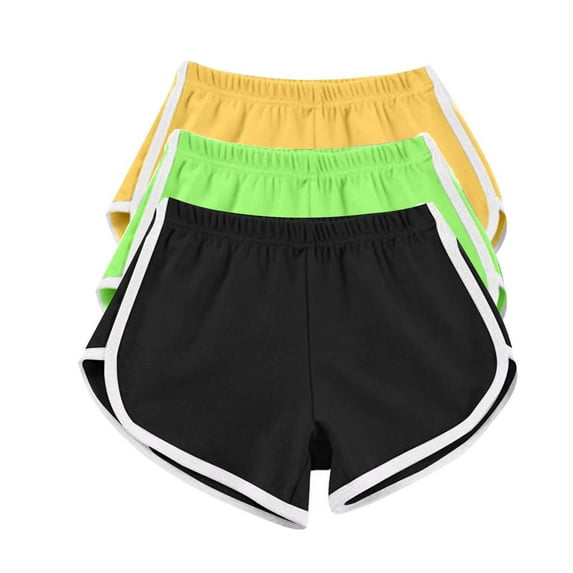 2025 3 Pack Women Cotton Sports Shorts Athletic Shorts Yoga Dance Summer Short Pants