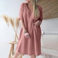 thumbnail image 1 of Summer Saving Clearance AXXD 70s Dress,High Waist Slit Wrap Fashion Casual Floral Floor Length Short Sleeve Round-Neck Knee-High Dress,Prom Dresses For Women, 1 of 6