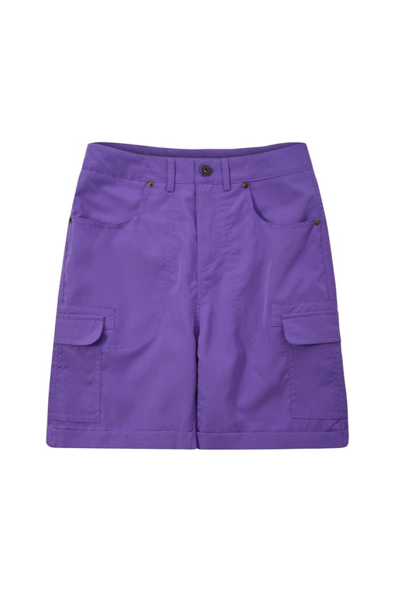 Summer Saving Clearance AXXD Black Shorts,Solid Color High Waist Cargo Pants A-Line Loose Wide Leg Pocket Short Pants Workout Shorts Womens Set Purple 4