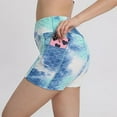 thumbnail image 1 of AXXD Yoga Shorts With Pockets,Yoga Shorts With Pockets for Women,Women Athletic Yoga Casual Stetch Shorts,Solid,High Waist Rise,PocketBlue,M, 1 of 5