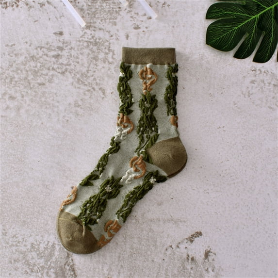 Summer Saving Clearance AXXD Boot Socks For Women,Vintage Cotton Socks Three-Dimensional Socks Spring Socks