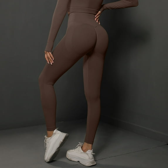 Summer Saving Clearance AXXD Brown Leggings for Women Loose High Waist Wide Leg Pants Workout Out Leggings Trousers Yoga Gym Pants