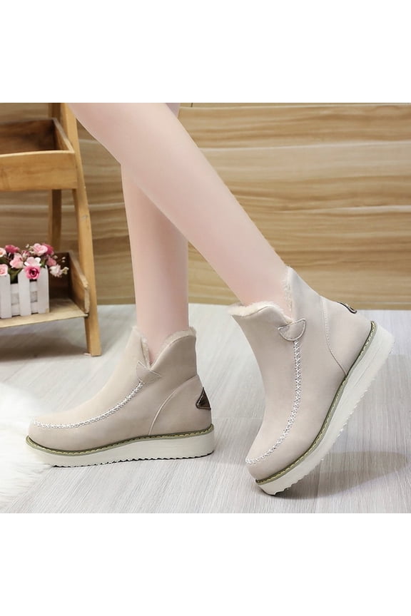 Combat Boots Womens Slip On Shoes Women Fall&Winter Couples Rain Boots Medium Christmas Flats Ankle Boots For Clearence