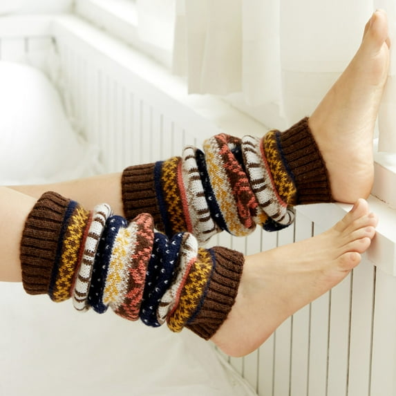 Summer Saving Clearance AXXD Compression Socks Women,Winter Keep Print Socks Knitting Warm Anklets Leggings Leg Warmers Socks