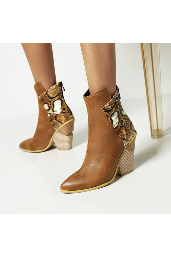 Summer Saving Clearance AXXD Daily Autumn&Winter Couples Mid-Calf Boot Soft Thigh High Boots High-Heels Mid Calf Boots Womens Fall Shoes Boots For Clearence