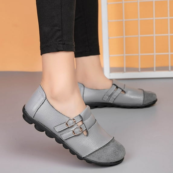 Summer Saving Clearance AXXD Daily Plantar Fasciitis Shoes Women Ladies Flats Shoes Go Walk Slip Resistant Fall&Winter Medium Shoes For Reduced Price