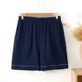 thumbnail image 1 of Summer Saving Clearance AXXD Dark Blue Shapewear Shorts for Lady Spring Pajamas Lace Plus Size Rope Tie Shorts Yoga Sport Pants Leggings Trousers Clearance Clothing Under $10, 1 of 3