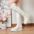 thumbnail image 1 of Summer Saving Clearance AXXD Flats Knee High Boots,Over-the-Knee Soft Wide Mid-Calf Boots For Women Mom Womens Fall Shoes Mid-Calf Boot Winter Boots For Clearence, 1 of 5