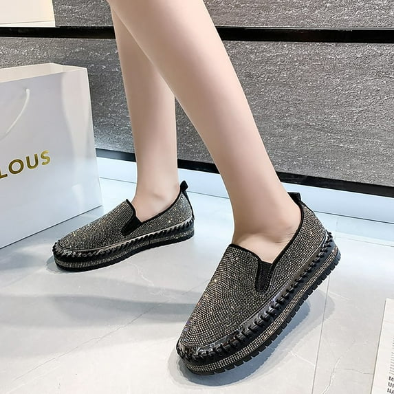 Summer Saving Clearance AXXD Go Walk Winter Casual Flats Shoes All Weather Grip Christmas Ladies Womens Tennis Shoes Size 9 Shoes For Clearence