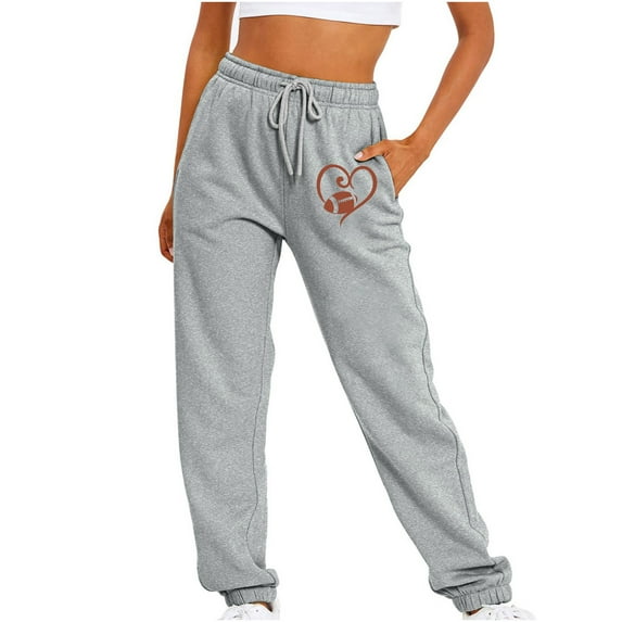 Summer Saving Clearance AXXD Gray Cargo Pants Women Spring Workout Hiking Loose Fitting Casual Sports Solid Color Printed Long Pants Valentine's Day