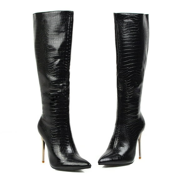 Summer Saving Clearance AXXD High-Heels Knee High Boots,Over-the-Knee Soft Mid-Calf Boot Mom Platform Boots Womens Running Shoes Daily Winter Boots For Rollback