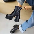 thumbnail image 1 of Summer Saving Clearance AXXD High-Heels Mid Mid-Calf Boots,Flat Christmas For Duck Boots 2024 Womens Boots Hiking Shoes Women Teacher Mid-Calf Shoes For Rollback, 1 of 5