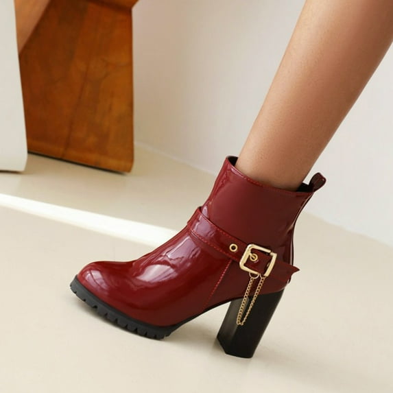 Summer Saving Clearance AXXD High-Heels Mid Mid-Calf Boots,Mom Knee-High Knee-High Boots White Boots Hiking Shoes Women Fall Autumn Boots For Clearence