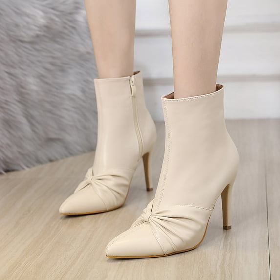 Summer Saving Clearance AXXD High-Heels Mid Mid-Calf Boots,Mom Snow Boots For women Shoes Fashion Fall Autumn Christmas Knee-High Booties Boots For Rollback