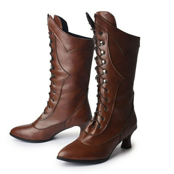 Summer Saving Clearance AXXD High-Heels Mid Mid-Calf Boots,Women Shoes Comfort Ladies 2024 Mid-Calf Boot Christmas For Over-the-Knee Boots For Women Boots For Clearence