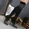 thumbnail image 1 of Summer Saving Clearance AXXD High-Heels Over-the-Knee Boots,Mom Ankle-High Slouch Boots Womens Dress Shoes Ankle Boots For Women Winter Work Shoes For Rollback, 1 of 6