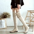 thumbnail image 1 of Summer Saving Clearance AXXD Low-Heeled Knee High Boots,Chelsea Boots Fall&Winter Medium Cowboy Boots For Women Mom Daily White Shoes For Women Mid-Calf Boots For Reduced Price, 1 of 6