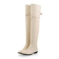 thumbnail image 1 of Summer Saving Clearance AXXD Low-Heeled Over-The-Knee Boots,White Boots Ankle-High Womens Fall Shoes Winter Christmas Hiking & Hunting Boots Ladies Work Women Shoes For Clearence, 1 of 3