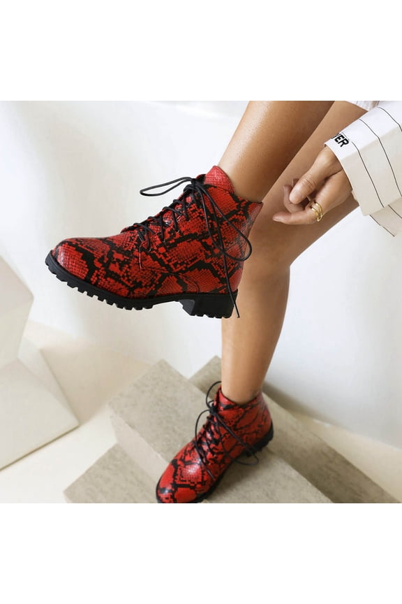 Summer Saving Clearance AXXD Low-heeled Ankle Boots,Ankle-High Duck Boots Teacher Winter Shoes For Women Rain Boots For Women Work Winter Outdoor Shoes For Clearence
