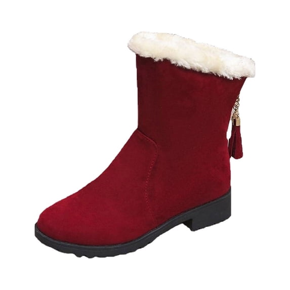 Summer Saving Clearance AXXD Low-heeled Ankle Boots,Chelsea Boots Ankle-High Snow Boots For Women Winter Fall Shoes For Women 2024 Casual Ladies Shoes For Clearence