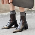 thumbnail image 1 of Summer Saving Clearance AXXD Low-heeled Ankle Boots,Christmas For Wide Mid-Calf Boots For Women Shoes For Women Fall&Winter Logger Boots Mid-Calf Medium Ladies Boots For Rollback, 1 of 7