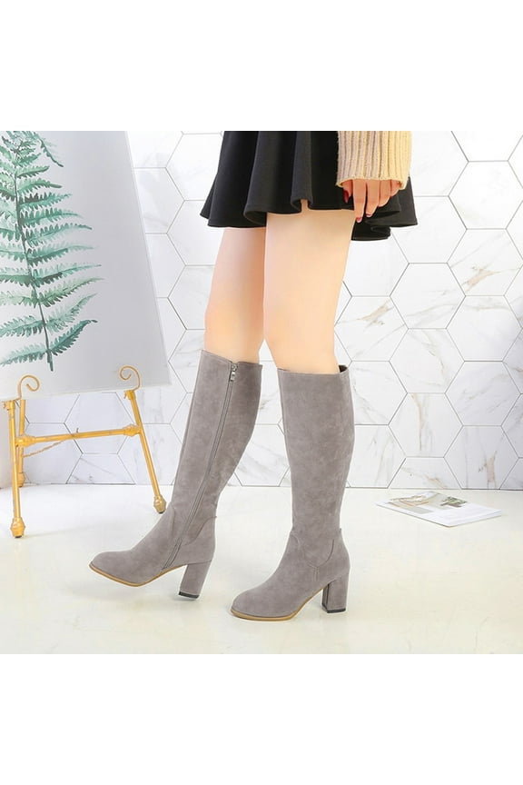 Summer Saving Clearance AXXD Mid-Calf Boots,Chelsea Boots Ankle-High Work Work Shoes Women Winter Cowboy Boots For Women Teacher Shoes For Clearence