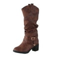 thumbnail image 1 of Summer Saving Clearance AXXD Mid-Calf Boots,Outdoor Mid-Calf Boot Fall Shoes For Women 2024 Over-the-Knee Wide Mid-Calf Boots For Women Couples Winter Soft Shoes For Clearence, 1 of 6