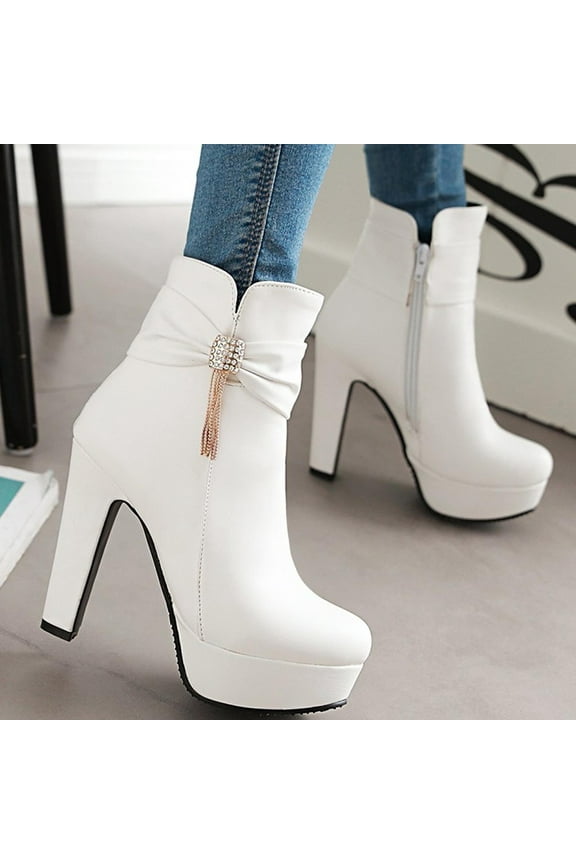 Summer Saving Clearance AXXD Mid-Calf Boots,Winter Ankle-High Christmas Over-the-Knee Boots Work Teacher Knee High Boots womens Shoes Dressy Casual Boots For Clearence