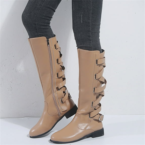 Summer Saving Clearance AXXD Mid Mid-Calf Boots,Autumn&Winter Over-the-Knee Ladies Thigh High Boots Mid-Calf Boot Soft Dressy Casual Boots For Reduced Price