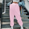 thumbnail image 1 of Summer Saving Clearance AXXD Pink Pants Women Spring Cargo Hippie Punk Trousers Streetwear Jogger Pocket Solid Loose Overalls Long Pants Valentine's Day, 1 of 5