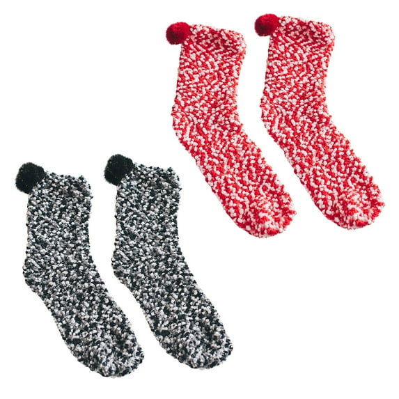 Summer Saving Clearance AXXD Pink Socks For Women,Winter Coral Fleece Cake Towel Massage Bottom Tube Female Home Floor Socks