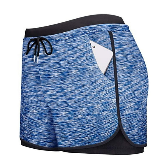 Summer Saving Clearance AXXD Plus Size Shorts for Women Athletic Workout Gym Pocket Sweatshorts Run Elastic Wasit Shorts With Liner Pockets Sport Yoga Shorts Spring