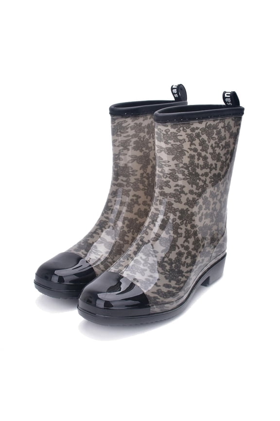 Summer Saving Clearance AXXD Rain Boots,Ankle Boots Mid-Calf Womens Boots 2024 Dress Shoes For Women Flat Daily Teacher Boots For Clearence