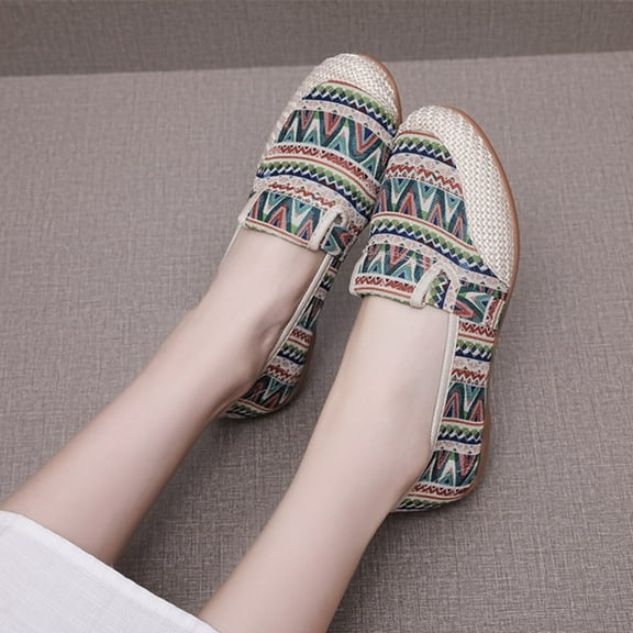 Summer Saving Clearance AXXD Round Toe Comfort Shoes Breathable Multicolor Women Flat Shoes Christmas Size 41(US:8.5)