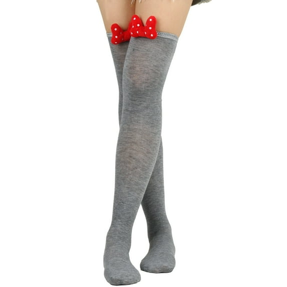 Summer Saving Clearance AXXD Running Socks Women,Christmas Long Tube Knee Striped Garter Cute Accessories Christmas Party Socks