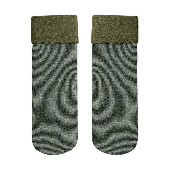 Summer Saving Clearance AXXD Running Socks Women,Winter Snow Plus Velvet Thick Mid-Tube Cotton Vertical Pattern Straight 50g Warm Socks