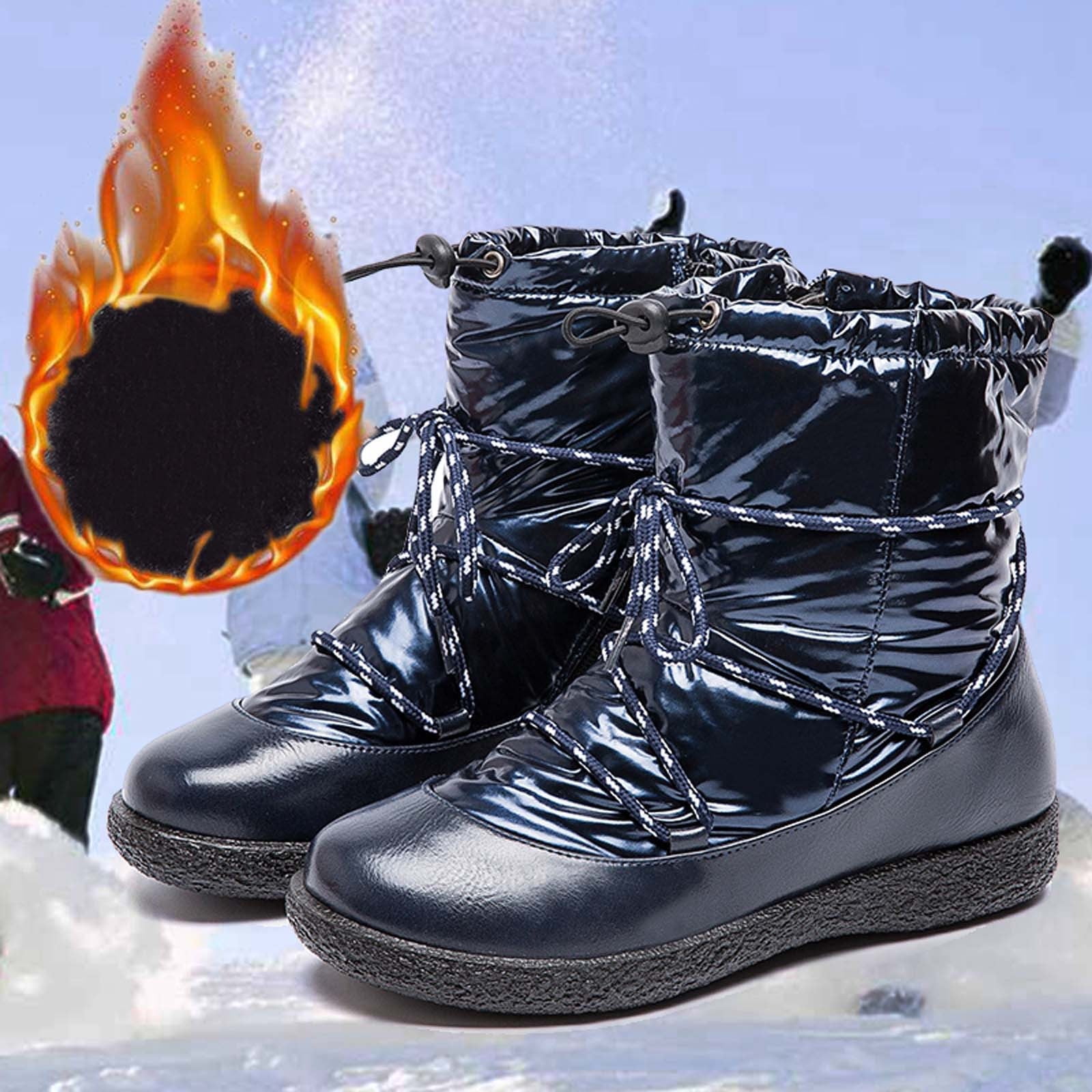 Summer Saving Clearance AXXD Snow Boots Logger Boots Winter AnkleHigh