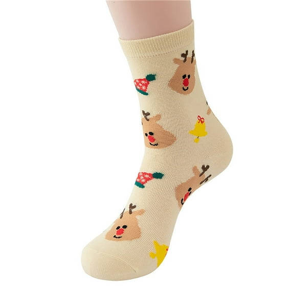 Summer Saving Clearance AXXD Socks For Women Ankle High,Christmas Christmas Medium Cotton Socks