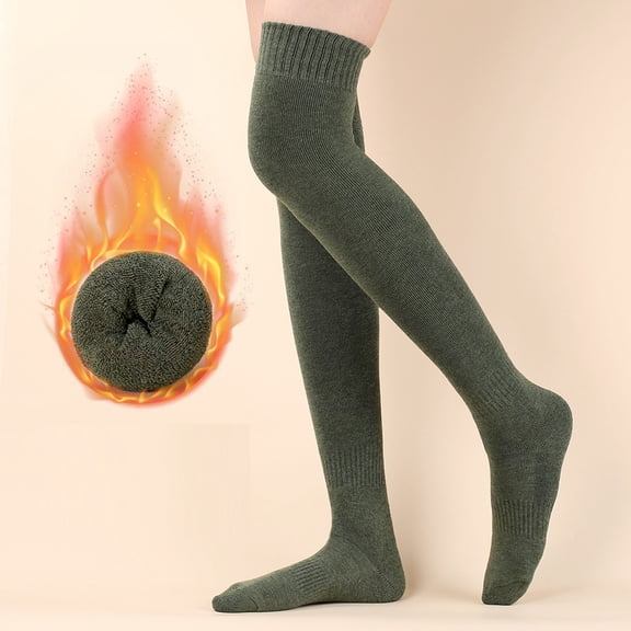 Summer Saving Clearance AXXD Socks Women,Gifts Solid Knee-High Casual Winter Warm Cotton Knit Soft Lengthened Socks