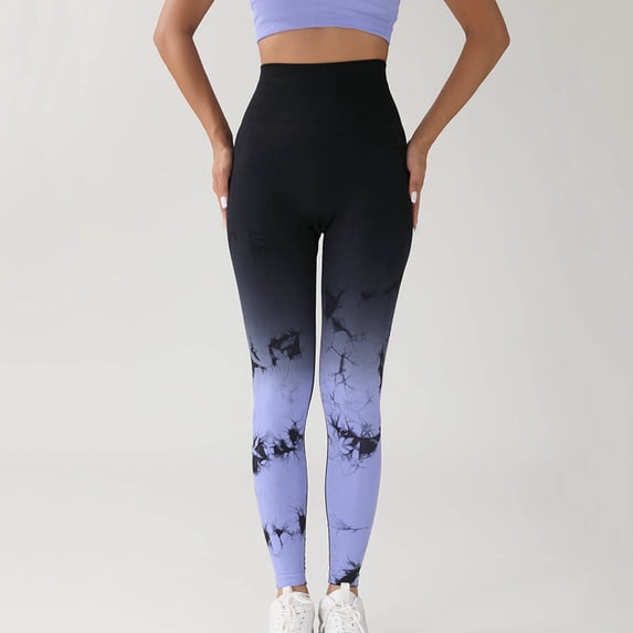 Summer Saving Clearance AXXD Women'S Leggings Gradient Print Leggings Fitness Running Tight Yoga Pants