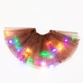 thumbnail image 1 of AXXD Women Skirts Under $10,Mesh Tulle Princess Skirt With LED Small Bulb Skirt Mini Pleated Skirt Coffee Free Size, 1 of 4