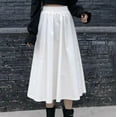 thumbnail image 1 of AXXD Women Skirts Under $15,Spring Summer Belt Elastic High Waist Long Mesh Skirt Mini Skirt White L, 1 of 6