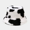 thumbnail image 1 of Summer Saving Clearance AXXD Women's Autumn And Winter Fashion Cow Print Basin Hat Plush Fisherman Hat Warm Hat, 1 of 5
