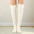 thumbnail image 1 of Summer Saving Clearance AXXD Women's Compression Socks, Knitted Knee Length Lengthened Floor Stockings Wool Pile Stockings Socks, 1 of 3