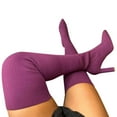 thumbnail image 1 of Summer Saving Clearance AXXD Women's Elastic Pointy Toe Boots Over The Knee Boots Women Clearance Purple Size 38(US:6.5), 1 of 4