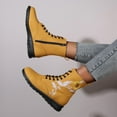 thumbnail image 1 of AXXD Women's Fall Winter Comfort Plus Size Non-Slip Round Toe Flat Boots Women's Casual Boots Christmas On Clearance Yellow Size 42(US:9), 1 of 4